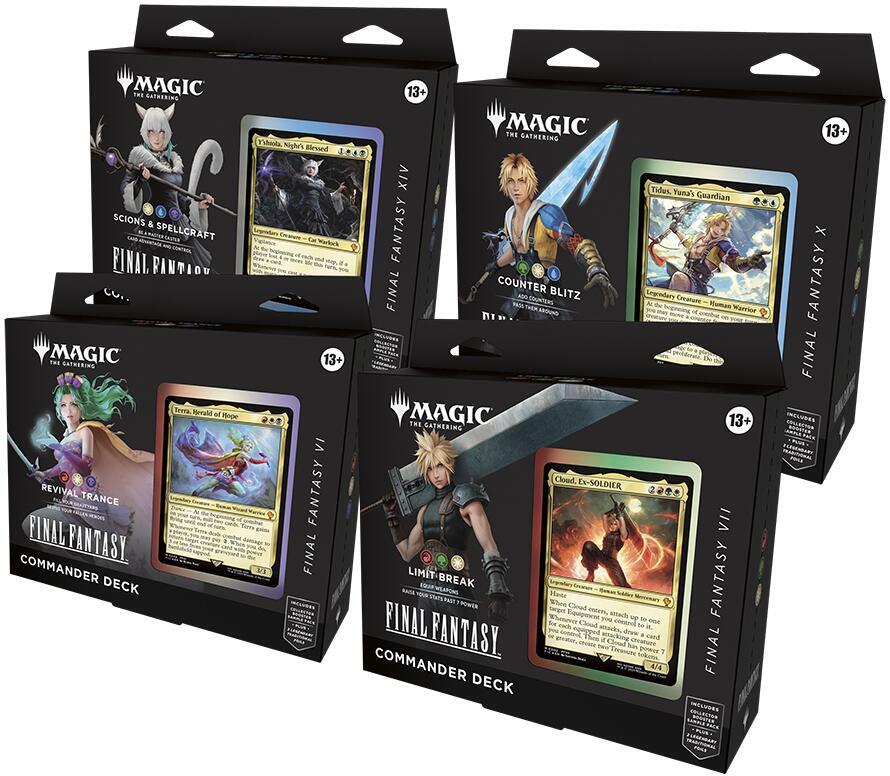Magic The Gathering Final Fantasy Commander Deck Display - Booster Pack Cards