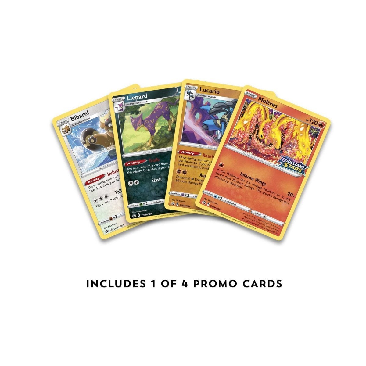 Pokemon TCG Brilliant Stars Build and Battle Box SWSH09 - Booster Pack Cards