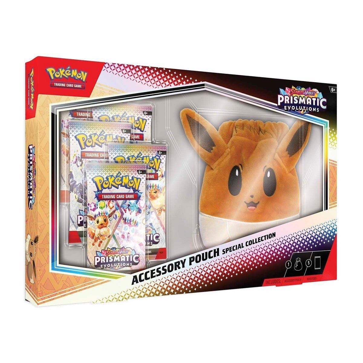 Pokemon TCG Prismatic Evolutions Accessory Pouch Special Collection SV8.5 - Booster Pack Cards