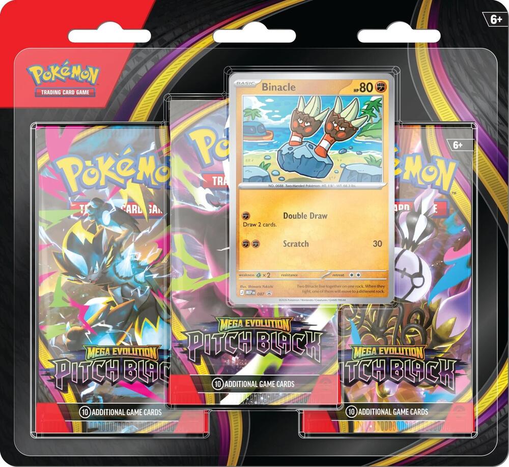 Pokemon TCG Pitch Black 3 Pack Blister ME05