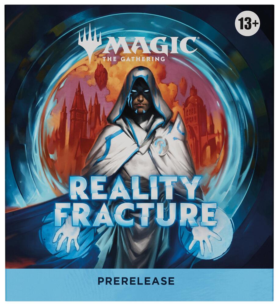 Magic The Gathering Reality Fracture Prerelease Pack with FRA play boosters, a foil promo and a Spindown die