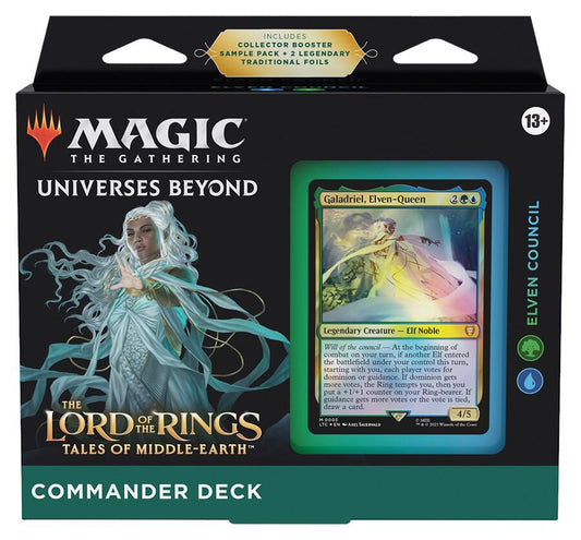 Magic The Gathering The Lord Of the Rings Tales of Middle Earth Commander Deck Elven Council