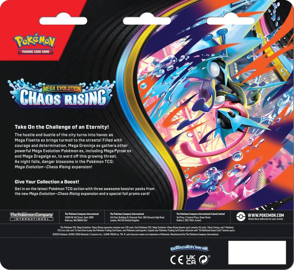 pokemon tcg 3 booster packs Pokemon - Mega Evolution - Chaos Rising