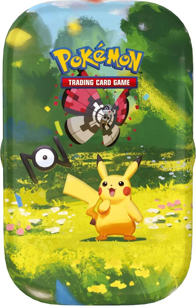 Pokemon TCG 30th Celebration Mini Tin, Day Pikachu design, with 2 sealed booster packs, a sticker sheet and an art card