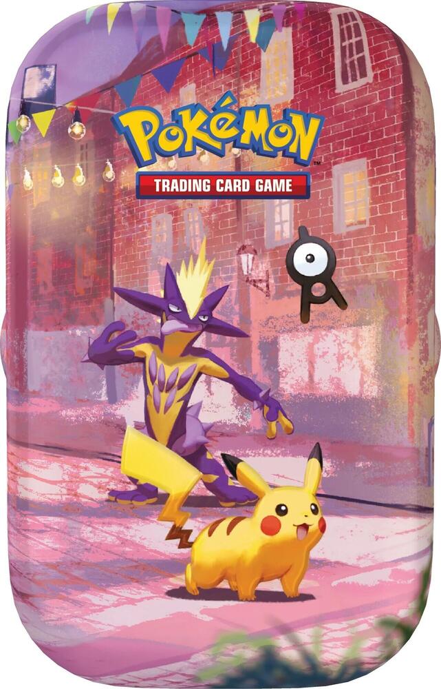 Pokemon TCG 30th Celebration Mini Tin, Night Pikachu design, with 2 sealed booster packs, a sticker sheet and an art card