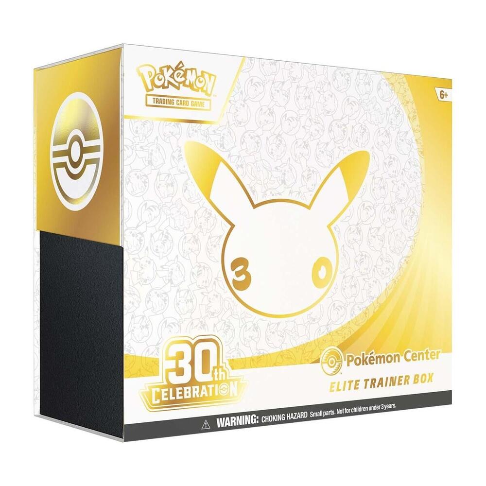 Pokemon TCG 30th Celebration Pokemon Center Elite Trainer Box with 11 booster packs and 2 Nidorina promo cards