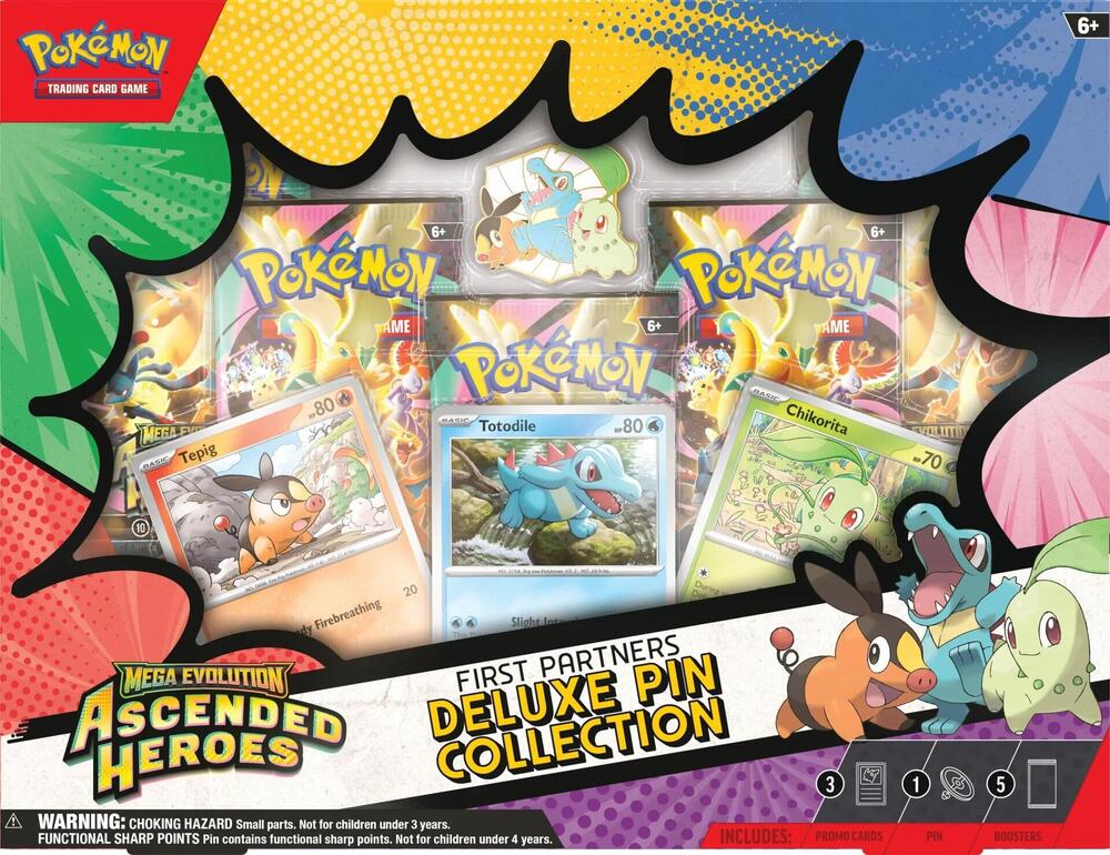 Pokemon TCG Ascended Heroes First Partners Deluxe Pin Collection ME 2.5
