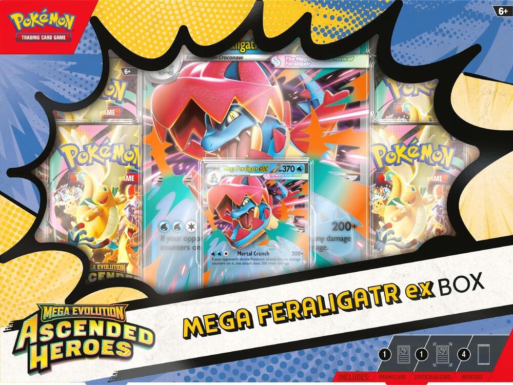 Pokemon TCG Ascended Heroes Mega Feraligatr EX Box