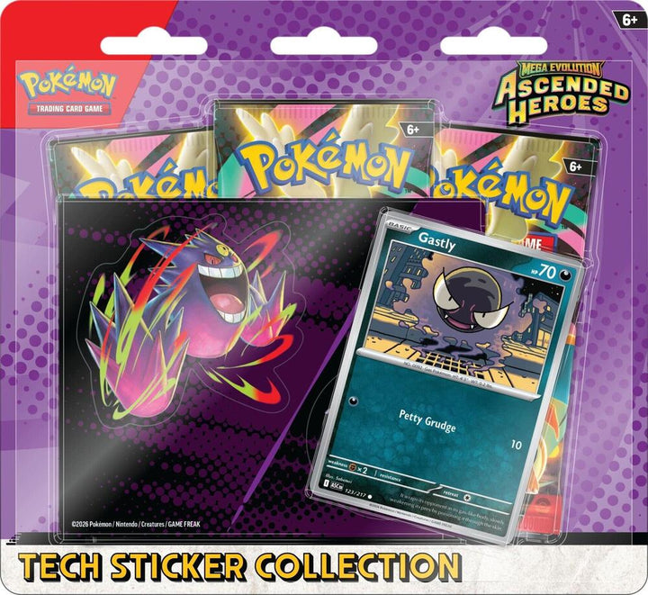 Pokemon TCG Ascended Heroes Tech Sticker 3 Pack Blister ME 2.5 (Random)