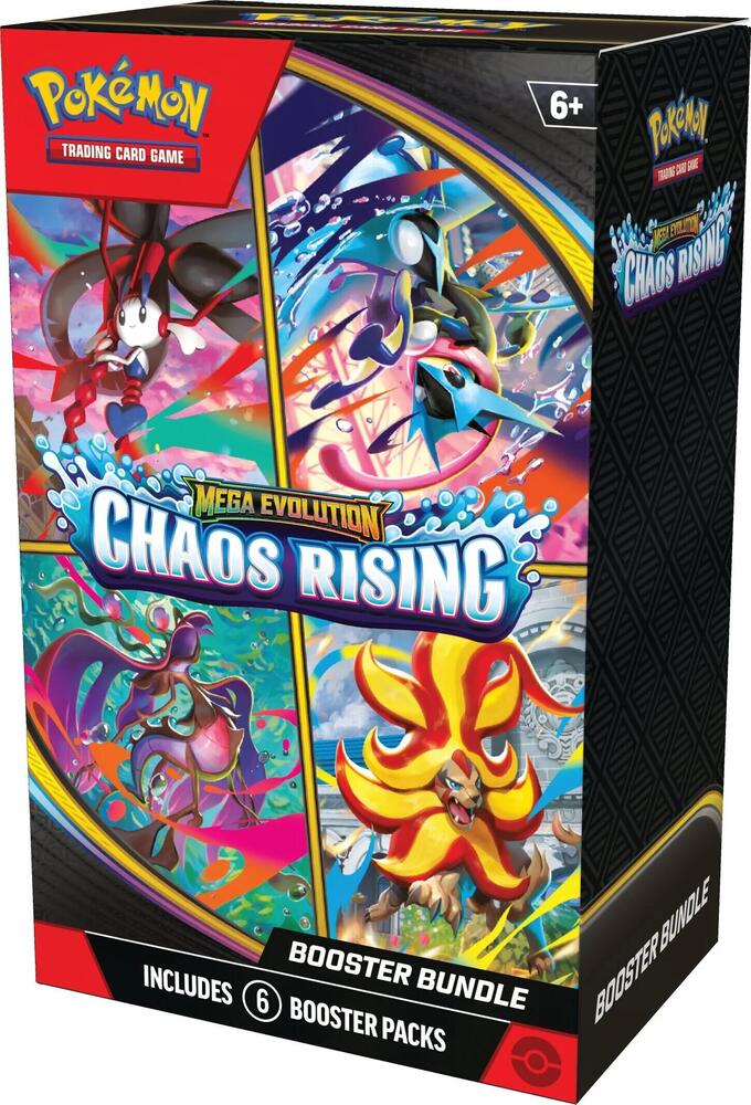 Pokemon TCG Chaos Rising Booster Bundle ME04 — 6 booster packs, Mega Evolution series, sealed