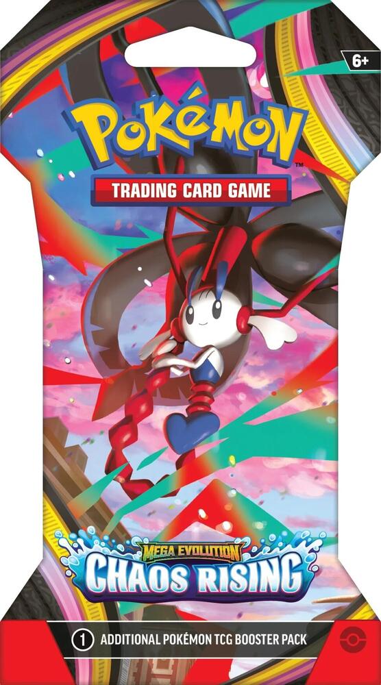Pokemon TCG Chaos Rising Sleeved Booster Pack ME04 — single sleeved pack, Mega Evolution series, sealed