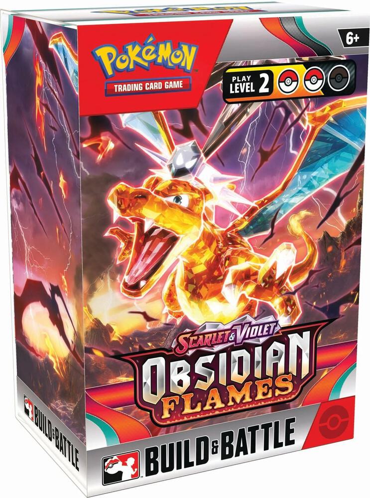 Pokemon TCG Obsidian Flames Build and Battle Box SV03 — 40-card deck, foil promo, 4 booster packs, Scarlet and Violet series, sealed
