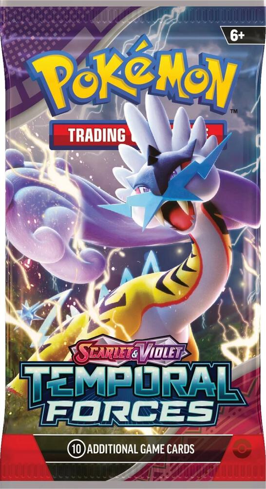 Pokemon TCG Temporal Forces SV05 booster pack sealed with Paradox Pokemon artwork
