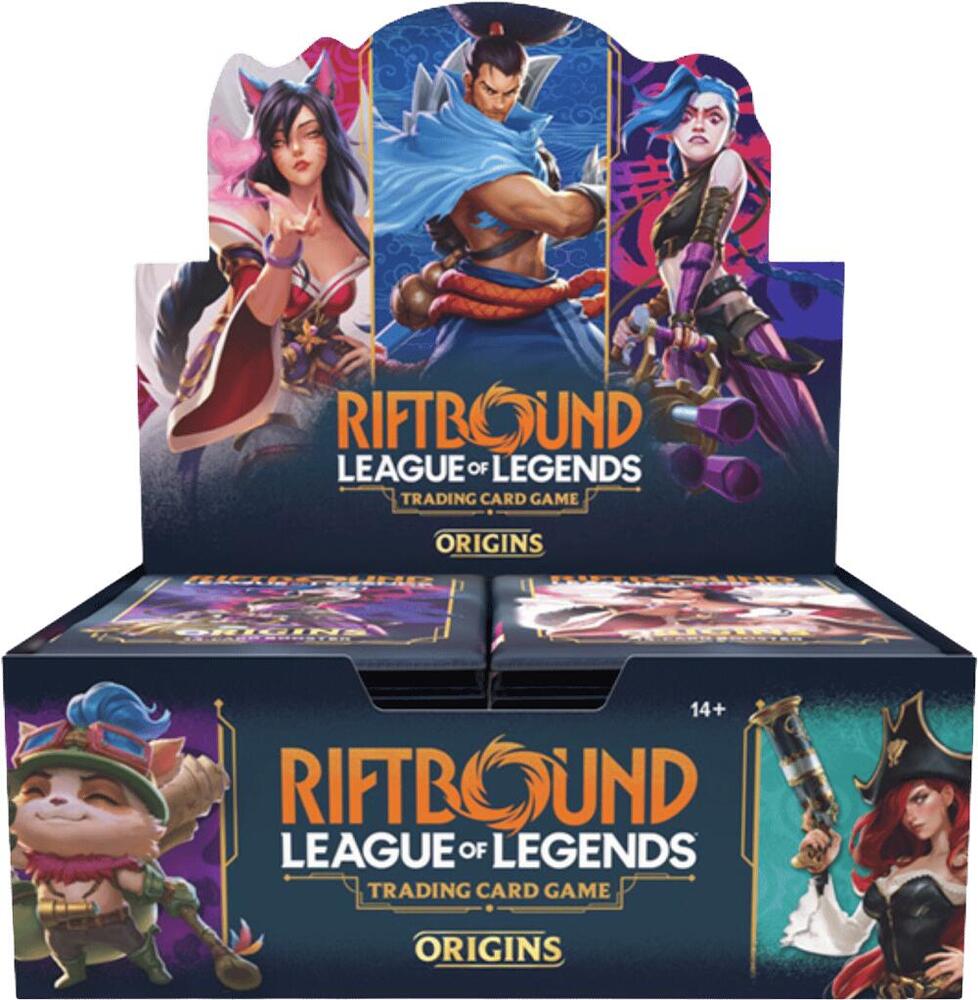 Riftbound Origins OGN Booster Box, 24 sealed League of Legends TCG packs with foil rares, Epics and alt-art chase cards