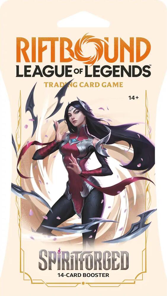 Riftbound Spiritforged SFD Booster Pack, 14-card League of Legends TCG pack with 2 foil rares or better plus a token