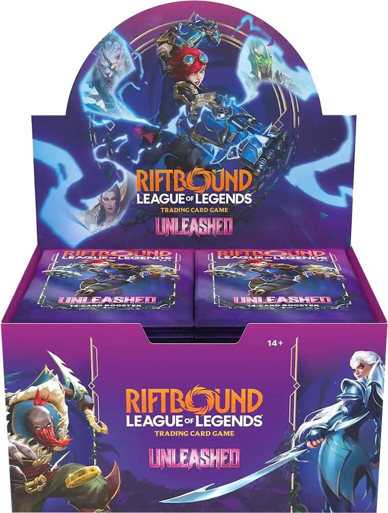 Riftbound Unleashed UNL Booster Box, 24 sealed League of Legends TCG packs with foil rares, Epics and alt-art chase cards