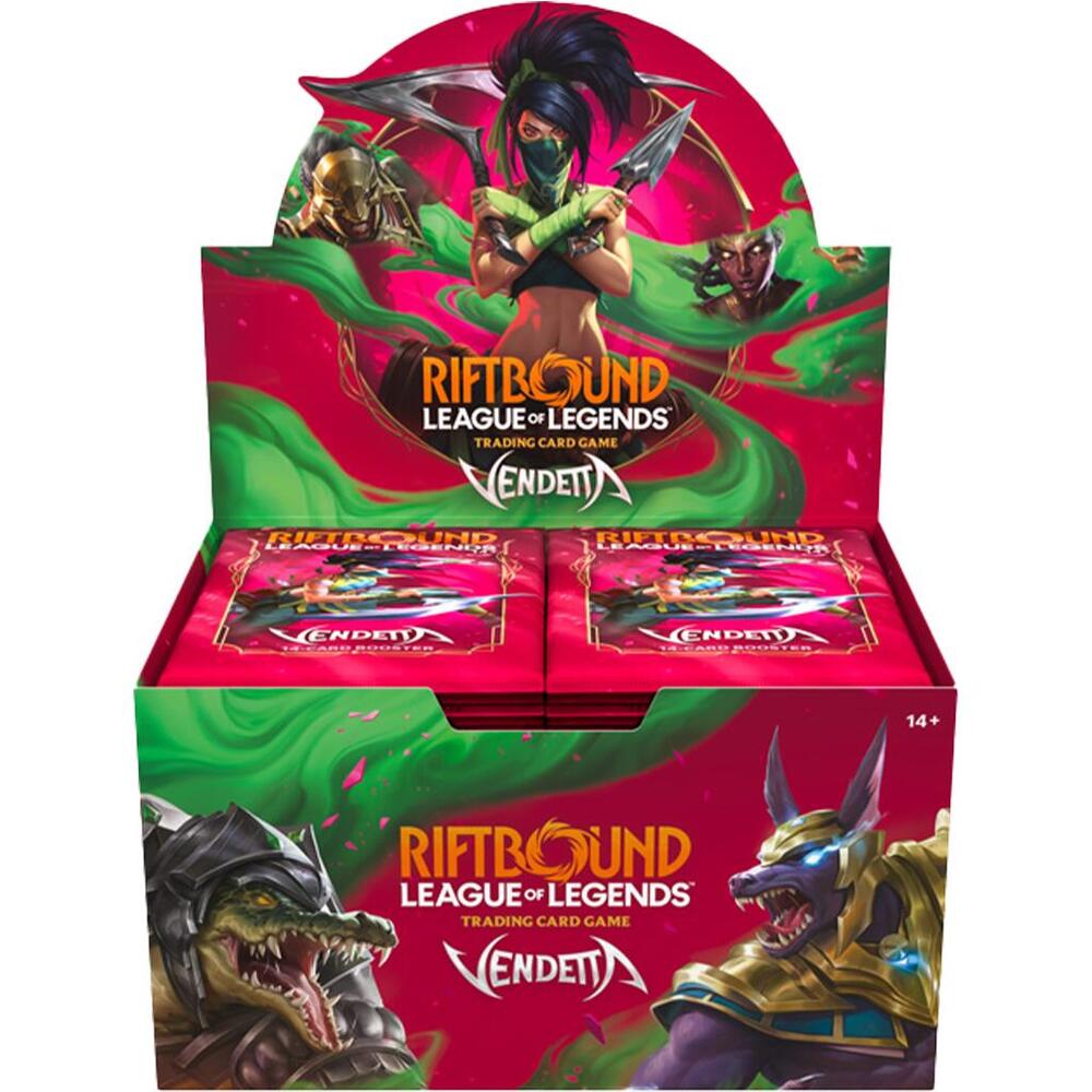 Riftbound Vendetta VEN Booster Box, 24 sealed League of Legends TCG packs with foil rares, Epics and Signatures