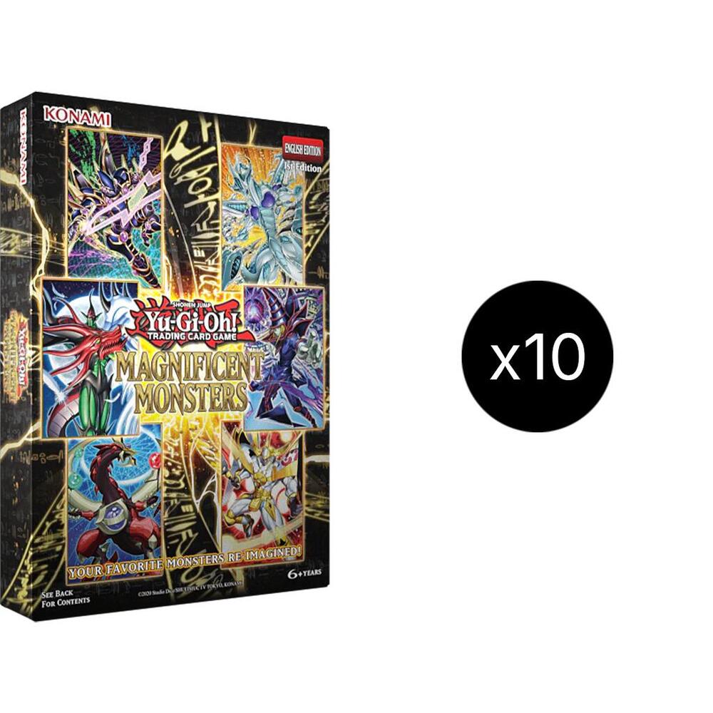 YuGiOh Magnificent Monsters Box Display - Yu-Gi-Oh TCG sealed display, 10 boxes, 30 packs