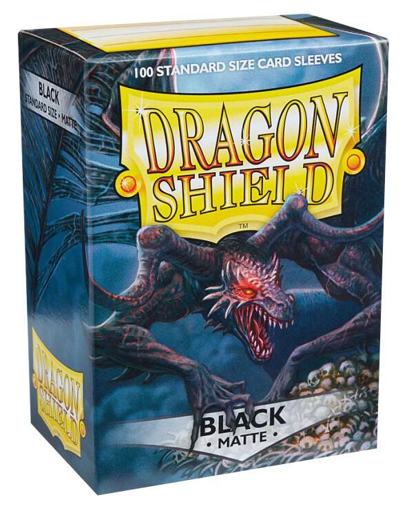 Dragon Shield Matte Sleeves Black 100 Count Standard Size Card Sleeves