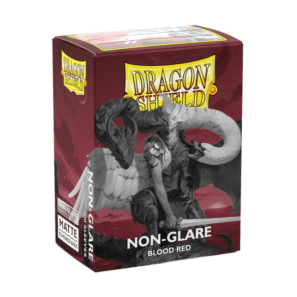 Dragon Shield Matte Non-Glare Sleeves Blood Red 100 Count Standard Size Card Sleeves