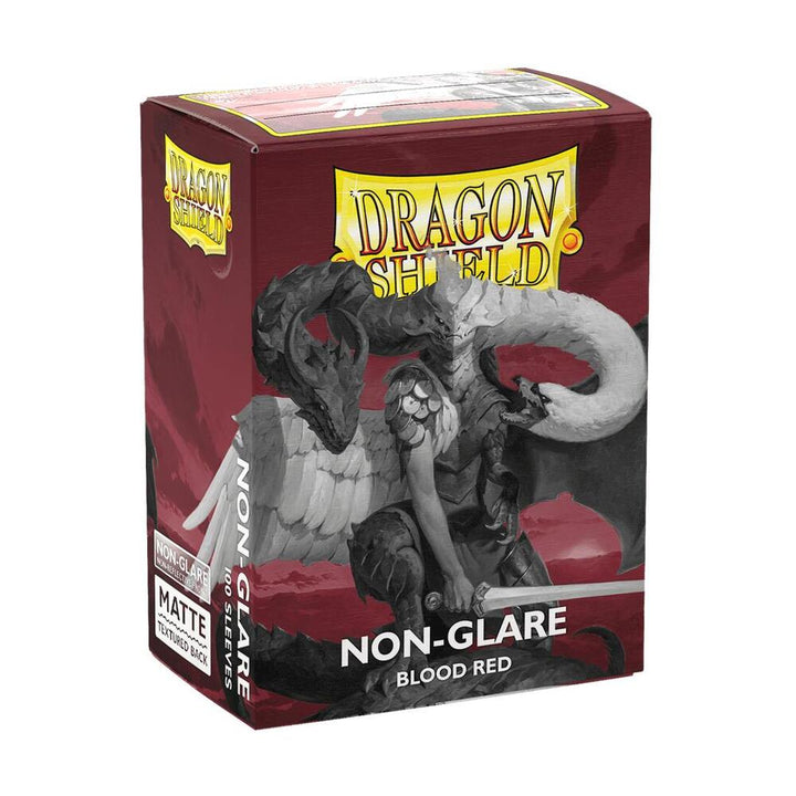 Dragon Shield Matte Non-Glare Sleeves Blood Red 100 Count Standard Size Card Sleeves