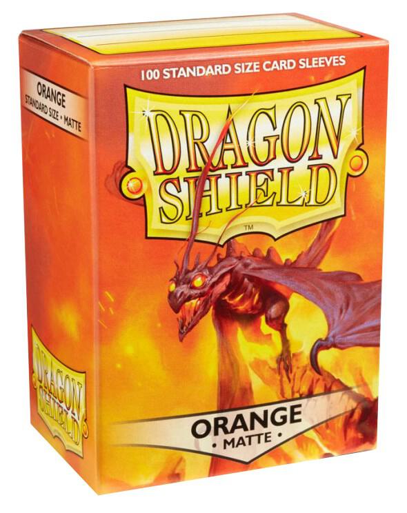 Dragon Shield Matte Sleeves Orange 100 Count Standard Size Card Sleeves