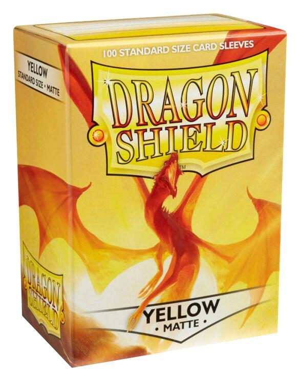 Dragon Shield Matte Sleeves Yellow 100 Count Standard Size Card Sleeves