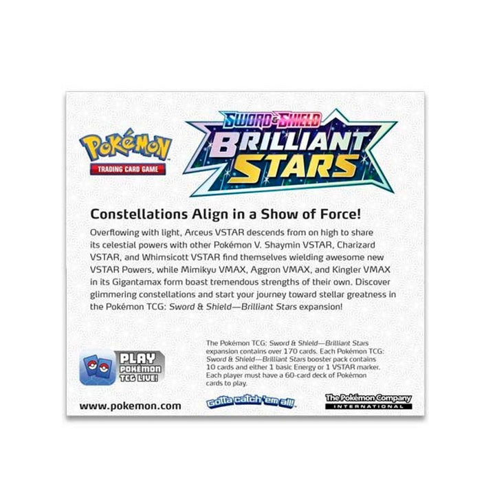 brilliant stars sealed booster box Pokemon TCG Brilliant Stars Booster Box SWSH09 – Booster Pack Cards