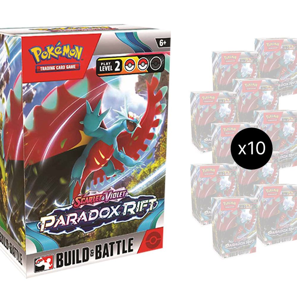 Pokemon TCG Paradox Rift Build and Battle Display SV04 — 10 Build and Battle Boxes, Scarlet and Violet series, sealed