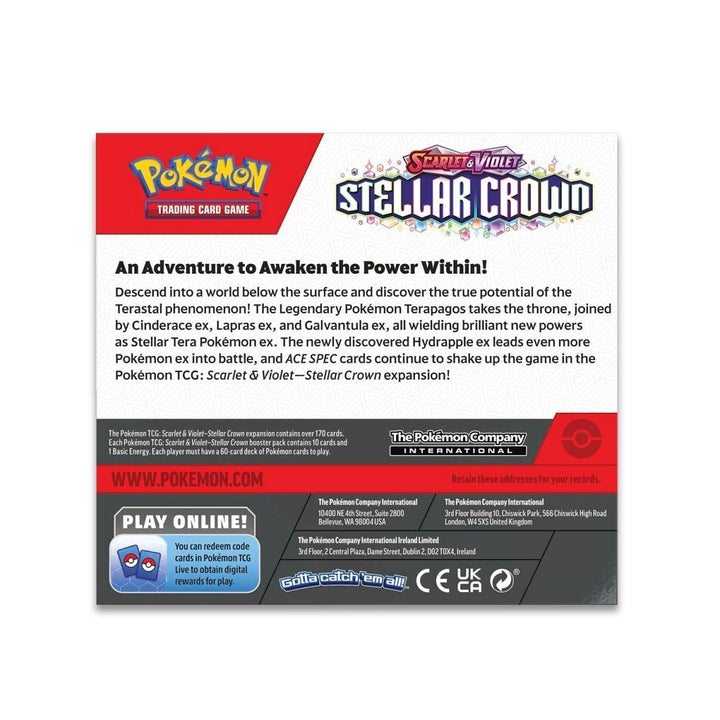 sv07 booster box Pokemon TCG Stellar Crown Booster Box SV07 – Booster Pack Cards